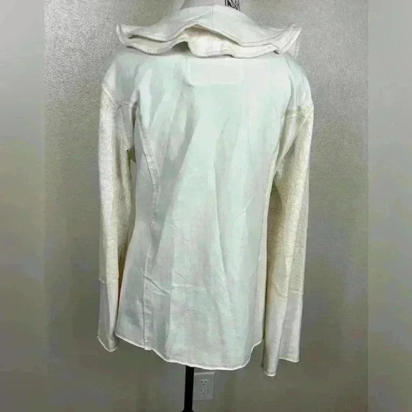 CIRQUE DU SOLEIL Jacket Cream 100% cotton Womens Zipper Ruffle Size XLarge - Picture 4 of 7